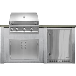 72 Inch Outdoor Kitchen Island  - 72" Harbor Gray Outdoor Kitchen Island view