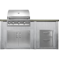 72 Inch Outdoor Kitchen Island  - Haven Outdoor™ 72" Harbor Gray Outdoor Kitchen Island view