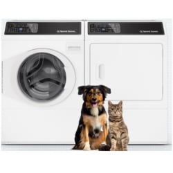 Side-by-Side Front Load Washer and Gas Dryer Set in White - Side-by-Side Front Load Washer and Gas Dryer Set in White view