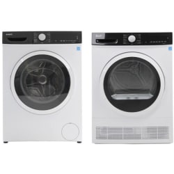 Side-by-Side Front Load Washer and Electric Dryer Set in White - Side-by-Side Washer & Dryer Set with Front Load Washer and Electric Dryer in White view