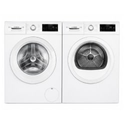 Side-by-Side Washer & Dryer Set  - Side-by-Side Washer & Dryer Set with Front Load Washer and Electric Dryer in White view