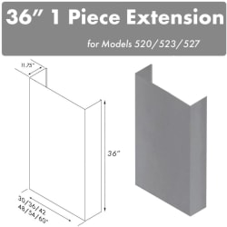 36 Inch Chimney for 30 Inch Under Cabinet Hoods - 36 Inch Chimney view