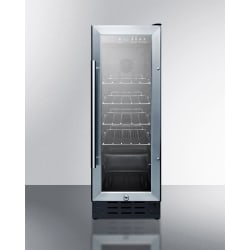 12 Inch Freestanding/Built-In Beverage Center - SUMMIT Glass Door Beverage Center view