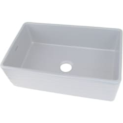 33 Inch Farmhouse Fireclay Sink  - 33 Inch Single Bowl Farmhouse Fireclay Sink with Solid Fireclay Construction view