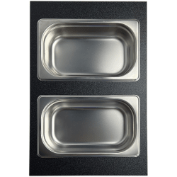 Rectangular Board  - Rectangular Board with 2 Rectangular Stainless Steel Bins view