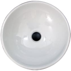 17 Inch Single Bowl Fireclay Bathroom Sink  - 17 Inch Single Bowl Fireclay Bathroom Sink with 5 3/4 Inch Bowl Depth view