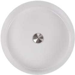 16 Inch Single Bowl Fireclay Bathroom Vanity Sink  - 16 Inch Single Bowl Fireclay Bathroom Vanity Sink with 3 5/8 Inch Bowl Depth view