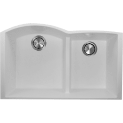 33 Inch Undermount Double Bowl Kitchen Sink  - 33 Inch Undermount Double Bowl Kitchen Sink with 9 Inch Bowl Depth view