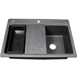 33 Inch Dualmount Granite Composite Prep-Station Kitchen Sink  - 33 Inch Dualmount Granite Composite Prep-Station Kitchen Sink view