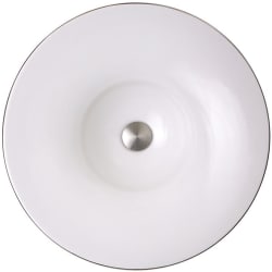 18 Inch Topmount Single Bowl Fireclay Bathroom Vanity Sink - St. Malo Italian Fireclay Vanity Sink with 5 Inch Bowl Depth view