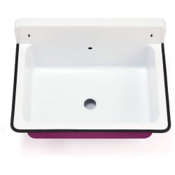 19 1/2 Inch Wall Mount Iron Bucket Sink  - 19 1/2 Inch Wall Mount Iron Bucket Sink with 6 1/4 Inch Bowl Depth view