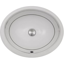 19 Inch Undermount Single Bowl Fireclay Bathroom Vanity Sink - Izola Italian Fireclay Vanity Sink with 6 3/4 Inch Bowl Depth view
