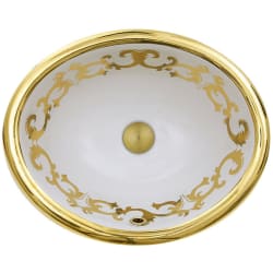 20 Inch Topmount Single Bowl Fireclay Bathroom Vanity Sink  - 20 Inch Topmount Single Bowl Fireclay Bathroom Vanity Sink with 6 3/4 Inch Bowl Depth view