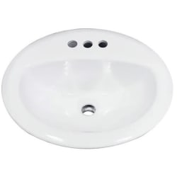 20 Inch Top Mount Single Bowl  - 20 Inch Top Mount Single Bowl with 3 Faucet Hole view