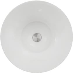 18 Inch Topmount Single Bowl Fireclay Bathroom Vanity Sink  - Dinard Italian Fireclay Vanity Sink with 5 Inch Bowl Depth view