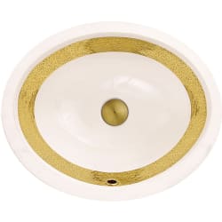 19 Inch Undermount Single Bowl Fireclay Bathroom Vanity Sink - Anzio Italian Fireclay Vanity Sink with 6 3/4 Inch Bowl Depth view