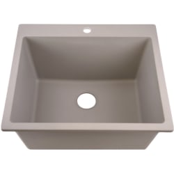 25 Inch Dualmount Single Bowl Granite Composite Laundry Sink  - 25 Inch Dualmount Granite Composite Laundry Sink view