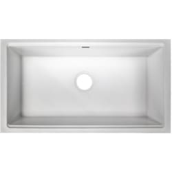 34 Inch Undermount Granite Composite Kitchen Sink  - 34 Inch Undermount Granite Composite Kitchen Sink with 8 1/4 Inch Bowl Depth view