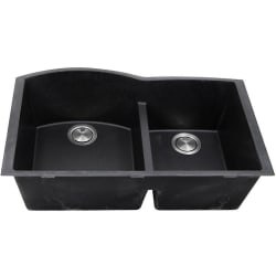 33 Inch Undermount Double Bowl Kitchen Sink  - 33 Inch Undermount Double Bowl Kitchen Sink with 9 Inch Bowl Depth view