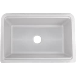 30 Inch Reversible Granite Composite Apron Sink - 30 Inch Reversible Granite Composite Apron Sink with Drain Opening view