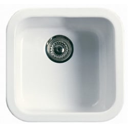 18 Inch Fireclay Kitchen/Bar Prep Sink  - White (Strainer Not Included) view