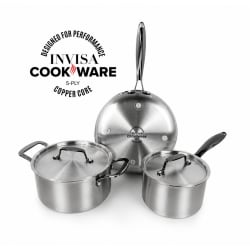 5 Piece Premium Clad 5-Ply Stainless Steel Cookware Set - Cookwear set view