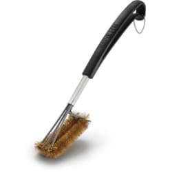 Triple-Row Brass Grill Brush (Pack of 12) - Triple-Row Brass Grill Brush (Pack of 12) in Full View view