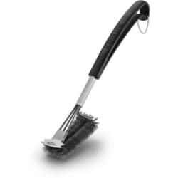 Triple-Row Stainless Steel Grill Brush - Triple-Row Stainless Steel Grill Brush in Angled View view