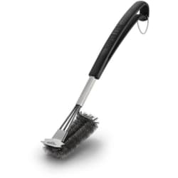 Triple-Row Grill Brush  - Triple-Row Grill Brush with Stainless Steel Bristles view