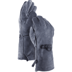 Genuine Grey Cowhide Leather BBQ Gloves - Genuine Leather BBQ Gloves view