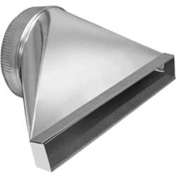 Rectangular To 10" Round Transition for Downdrafts - front view