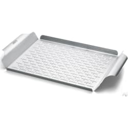 6 Pack Stainless Steel Deluxe Grilling Pan - 6435PAK6_Front View view