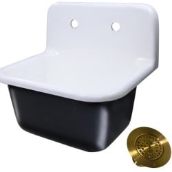 22 Inch Wall Mount Cast Iron Utility Sink  - 22 Inch Wall Mount Cast Iron Utility Sink view