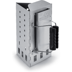 9 Inch Stainless Steel Triangular JETFIRE™ Charcoal Chimney Starter - Folded Triangle Charcoal Chimney view