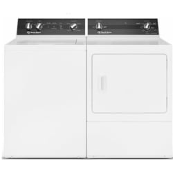 Side-by-Side Top Load Washer and Electric Dryer Set in White - Side-by-Side Washer & Dryer Set with Top Load Washer & Electric Dryer in White view