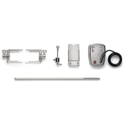 Rotisserie Kit for Built-In 700 Series 44 - For Two Independent Rotisserie Options Using The Dual Rear Burner - Rotisserie Kit with 2pc Rotisserie Forks and Commercial Quality Motor view