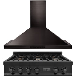 2 Piece Kitchen Appliances Package in Black Stainless Steel - Package view