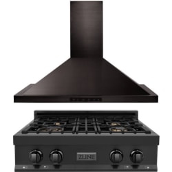 2 Piece Kitchen Appliances Package in Black Stainless Steel - Package view