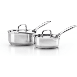 Stainless Steel 2-Piece Sauce Pan Set (Pack of 4) - Stainless Steel 2-Piece Sauce Pan Set (Pack of 4) in Full View view