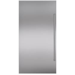 Stainless Steel Door Panel  - Classic 36" Stainless Steel Dual Flush Inset Door Panel with Pro Handle view
