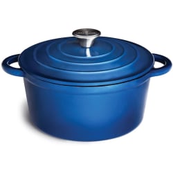 Cast Iron Round Casserole Dish - Cast Iron Round Casserole Dish in Front View view
