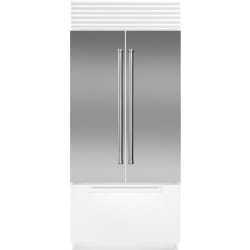 Refrigerator Door Panel  - Classic 36" French Door Stainless Steel Flush Inset Door Panel with Pro Handle view