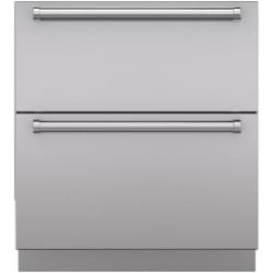 Stainless Steel Drawer Panels, Pro Handles and 4 Inch Toe Kick (2-Panel Set) - Front View view