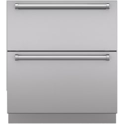 Stainless Steel Drawer Panels, Pro Handles and 6 Inch Toe Kick (2-Panel Set) - Front View view