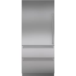 Stainless Steel Door Panel, Pro Handle - Left Hinge - Integrated Stainless Steel 36" Tall Door Panel with Pro Handle - Left Hinge view