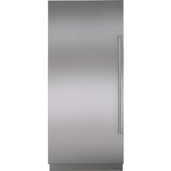 36 Inch x 84 Inch Stainless Panel, 4 Inch Toe Kick, Pro Handle, Left Hinge - Integrated Stainless Steel 36" Column Door Panel with Pro Handle - Left Hinge view