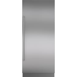 36 Inch x 84 Inch Stainless Panel, 6 Inch Toe Kick, Pro Handle, Right Hinge - Integrated Stainless Steel 36" Column Door Panel with Pro Handle - Right Hinge view