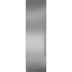 Stainless Steel Door Panel  - Integrated Stainless Steel 24" Column Door Panel with Pro Handle - Left Hinge view