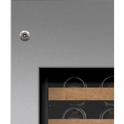 Tubular Handle Door Panel - Right Hinge IW30  - Integrated Stainless Steel 30" Wine Storage Door Panel with Tubular Handle and Lock - Right Hinge view