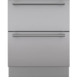 Stainless Steel Drawer Panels (2-Panel Set)  - Integrated Stainless Steel 27" Drawer Panels with Tubular Handles view